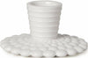 Dottir Pipanella Bubbles Lines Lysestage White, 8,5cm