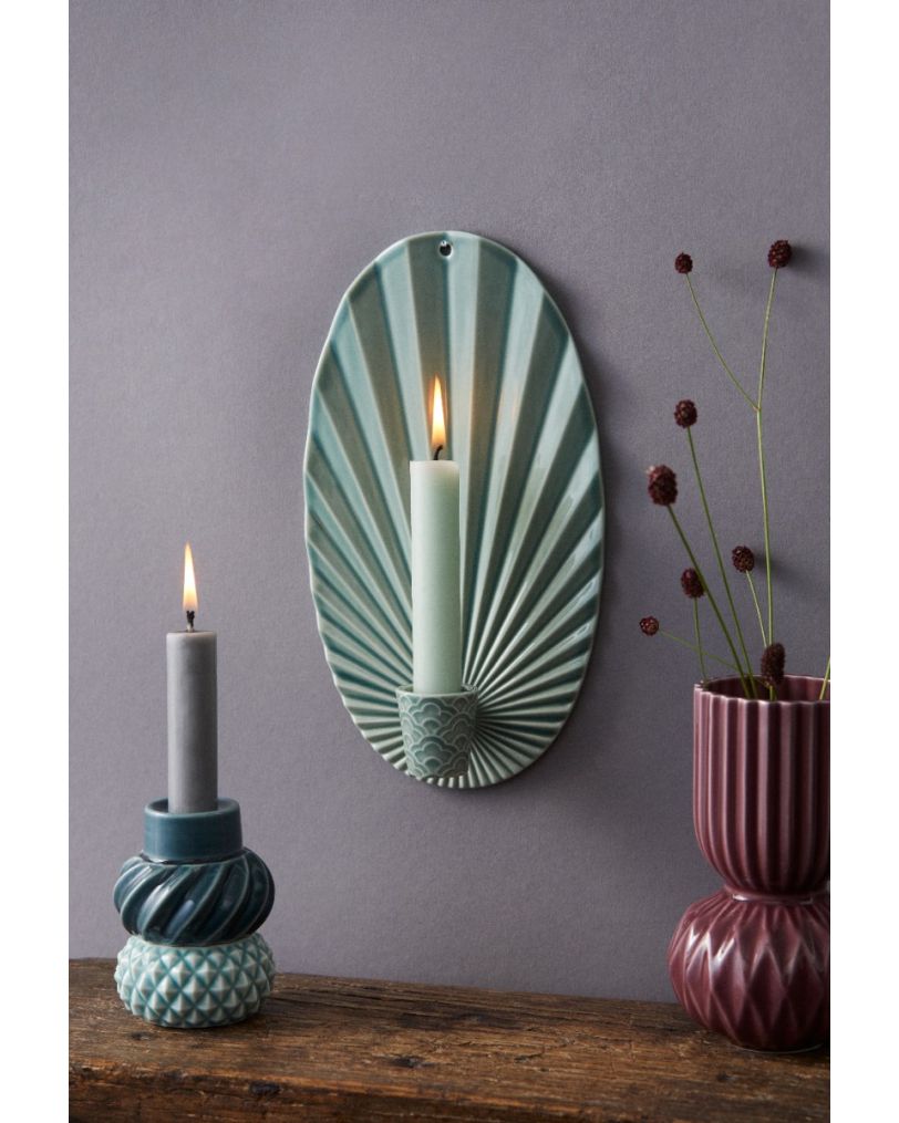 Dottir Pipanella bølger Candle Sconce Peacock