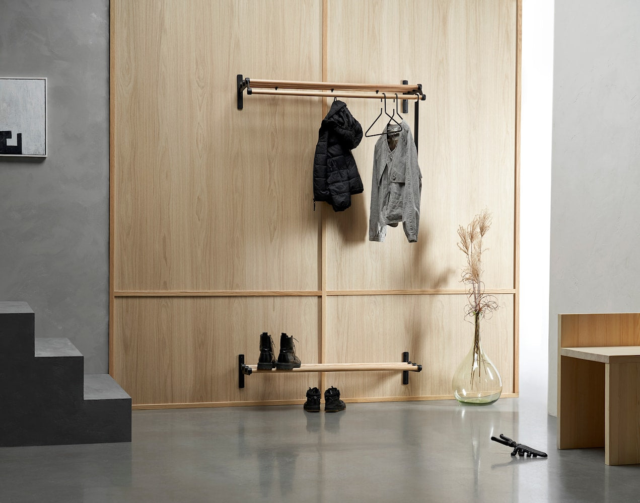 [product_category]-Essem Design Nostalgi 291 Hat Shelf, Birch/Aluminium-Essem Design-7392157017646-017291-ESS-4