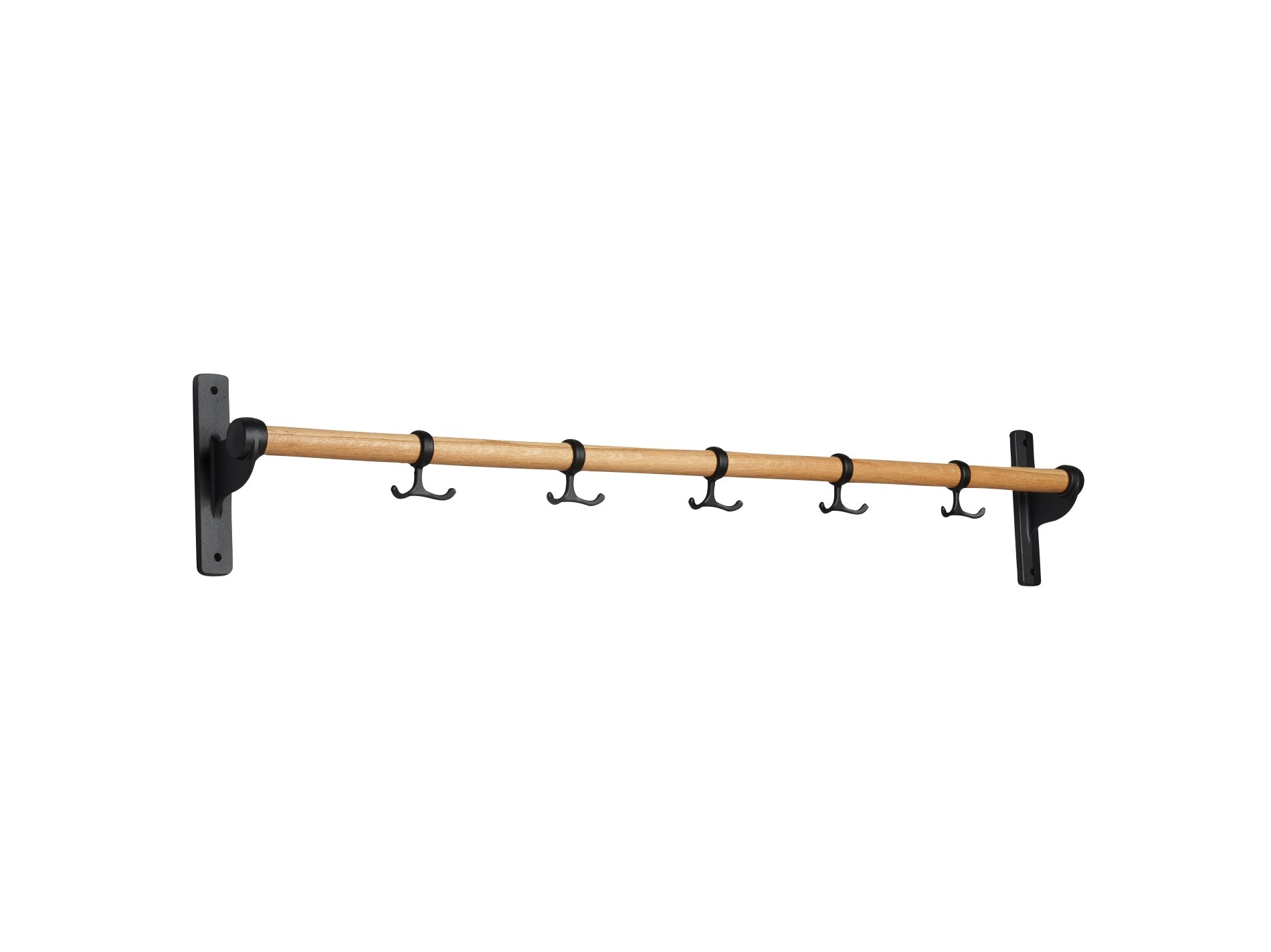 [product_category]-Essem Design Nostalgi Hook Bar Oak, Black-Essem Design-7392157004295-019 K-ESS-1