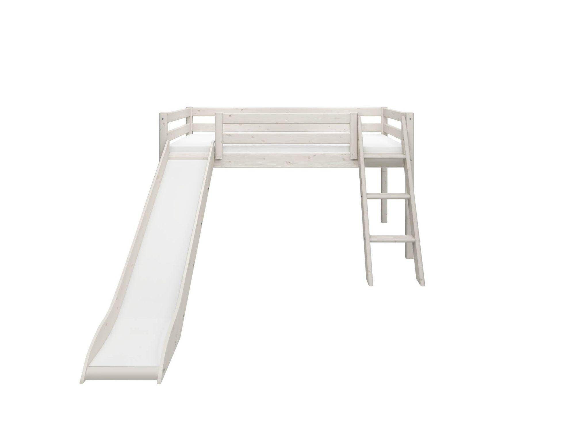 FLEXA Mid-high bed w. slanting ladder and slide