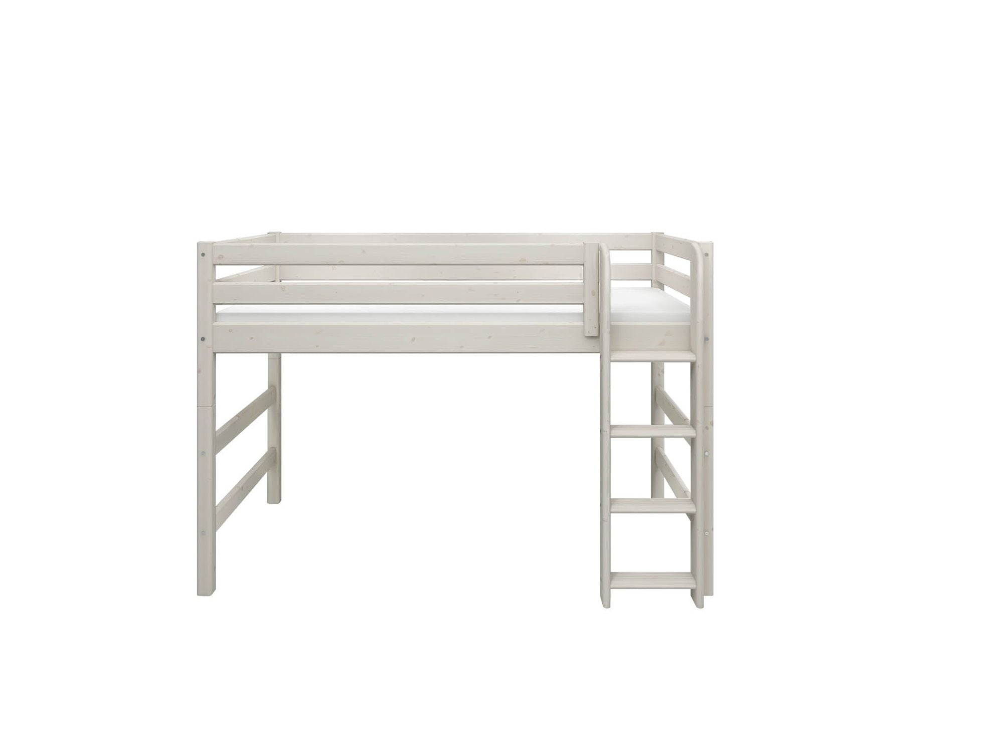 FLEXA Semi-high bed w. straight ladder