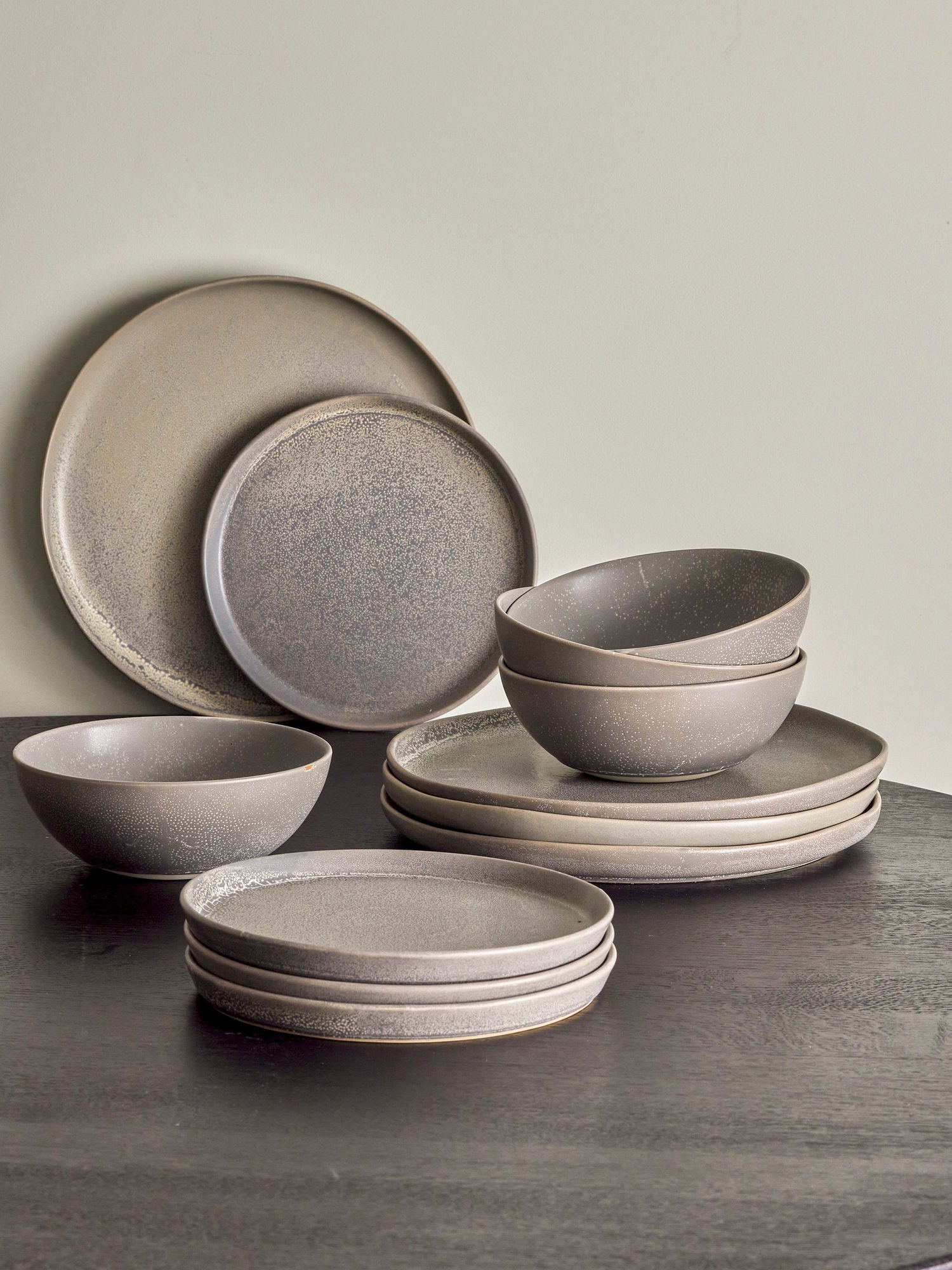 Bloomingville Kendra Dinnerware Set, Grey, Stoneware