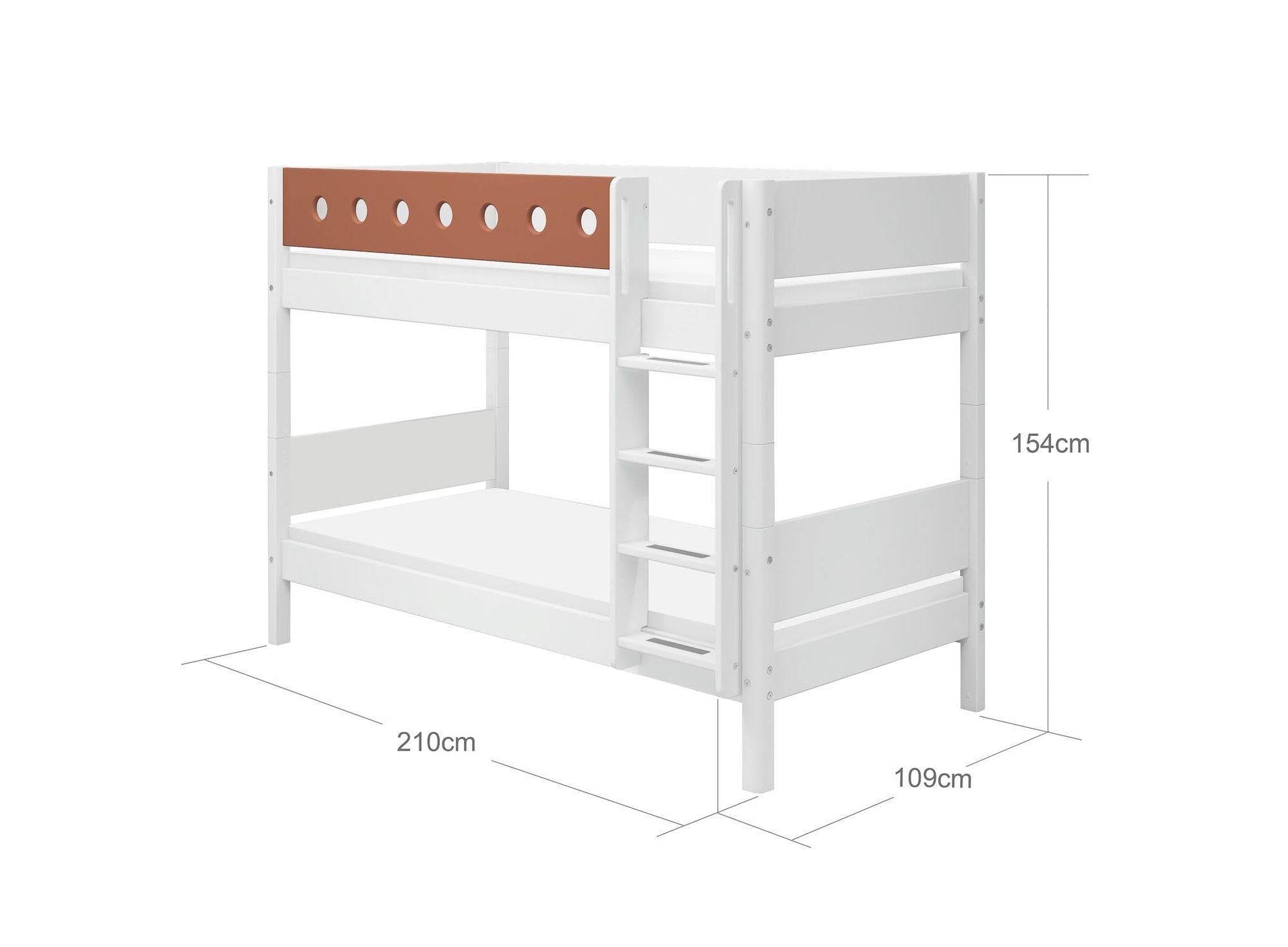 FLEXA Bunk bed w. straight ladder