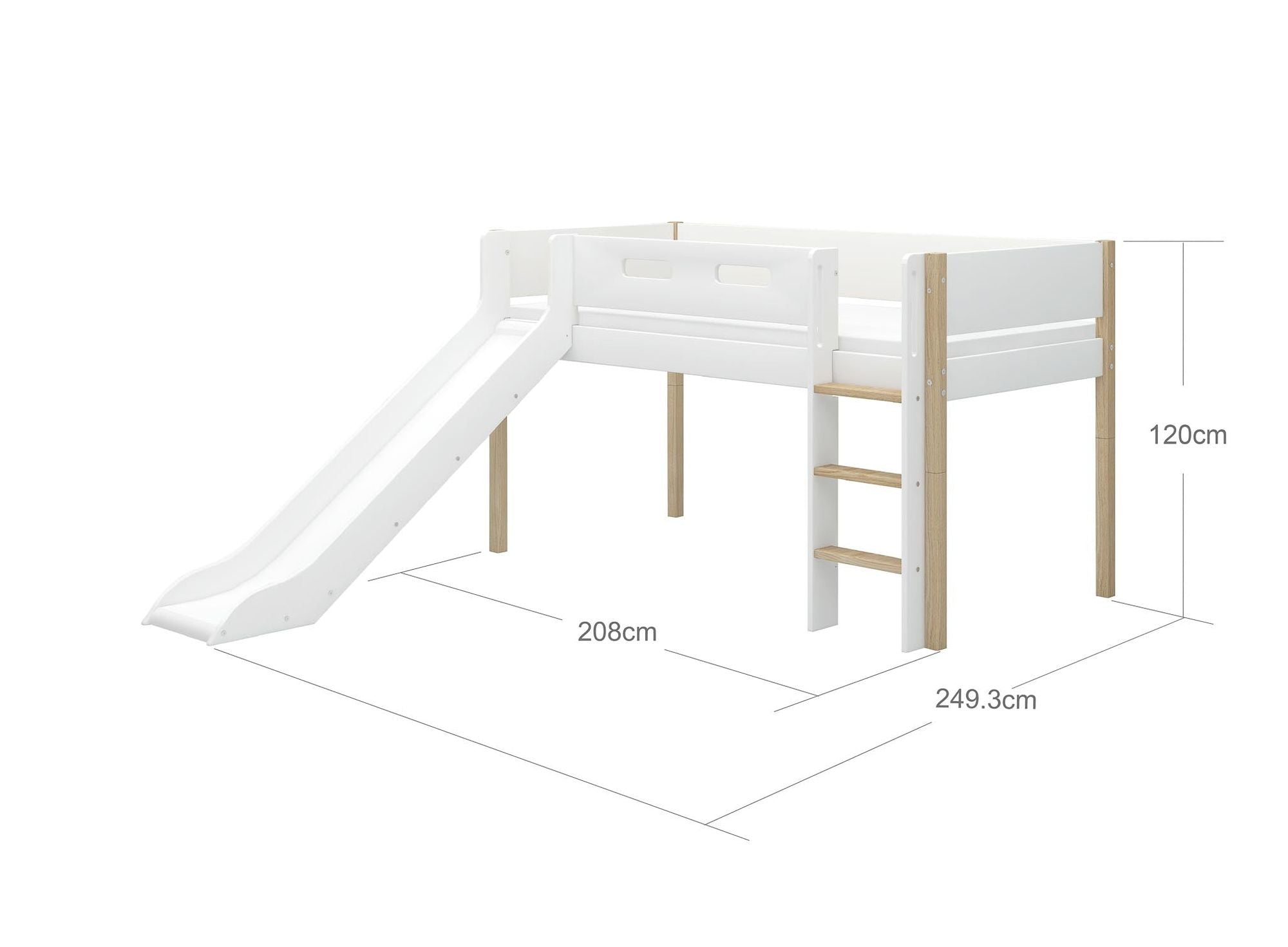 FLEXA Mid-high bed w. slide