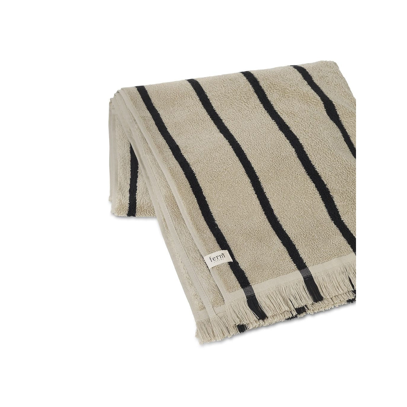 [product_category]-Ferm Living Alee Bath Towel 70x140 Cm, Sand/Black-Ferm Living-5704723285496-1104265583-FER-6