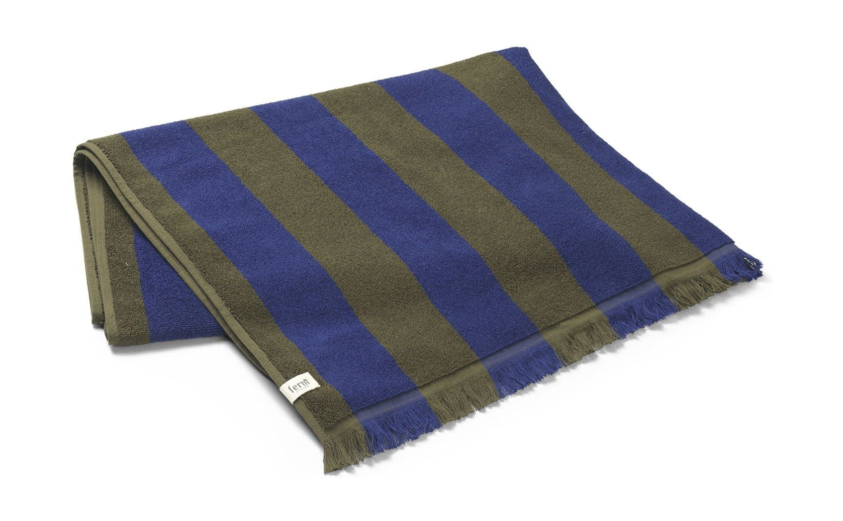 [product_category]-Ferm Living Alee Beach Towel, Olive/Bright Blue-Ferm Living-5704723302223-1104267256-FER-1