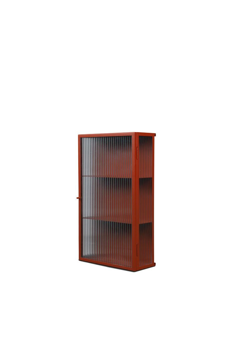 [product_category]-Ferm Living Haze Wall Cabinet, Reeded Glass, Oxide Red-Ferm Living-5704723305989-1104267632-FER-2