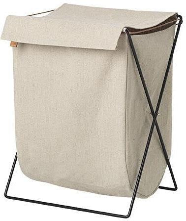 [product_category]-Ferm Living Herman Laundry Basket, Black/Beige-Ferm Living-5704723013969-3303-FER-1