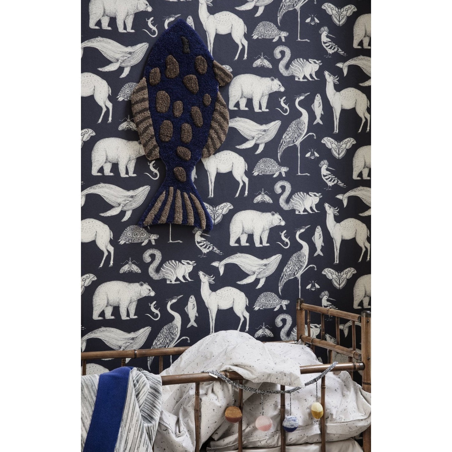 [product_category]-Ferm Living Katie Scott Wallpaper Animal, Dark Blue-Ferm Living-5704723031161-100235403-FER-2