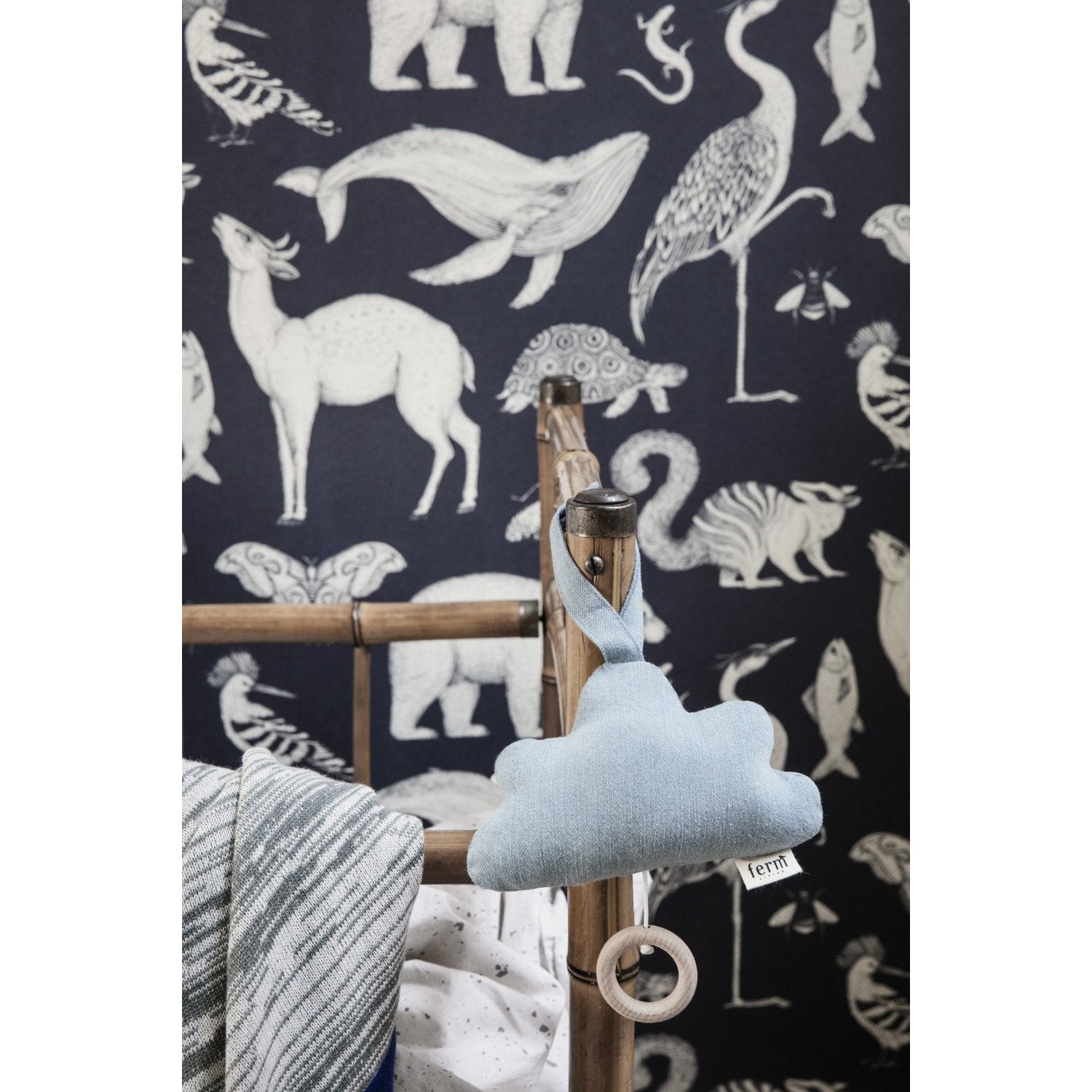 [product_category]-Ferm Living Katie Scott Wallpaper Animal, Dark Blue-Ferm Living-5704723031161-100235403-FER-3