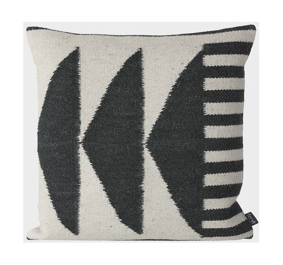 [product_category]-Ferm Living Kelim Cushion Cover, Black Triangles-Ferm Living-5704723290070-1104266041-FER-1