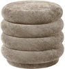 Ferm Living Pouf Round Stool Fadet Velvet Beige 26, Small