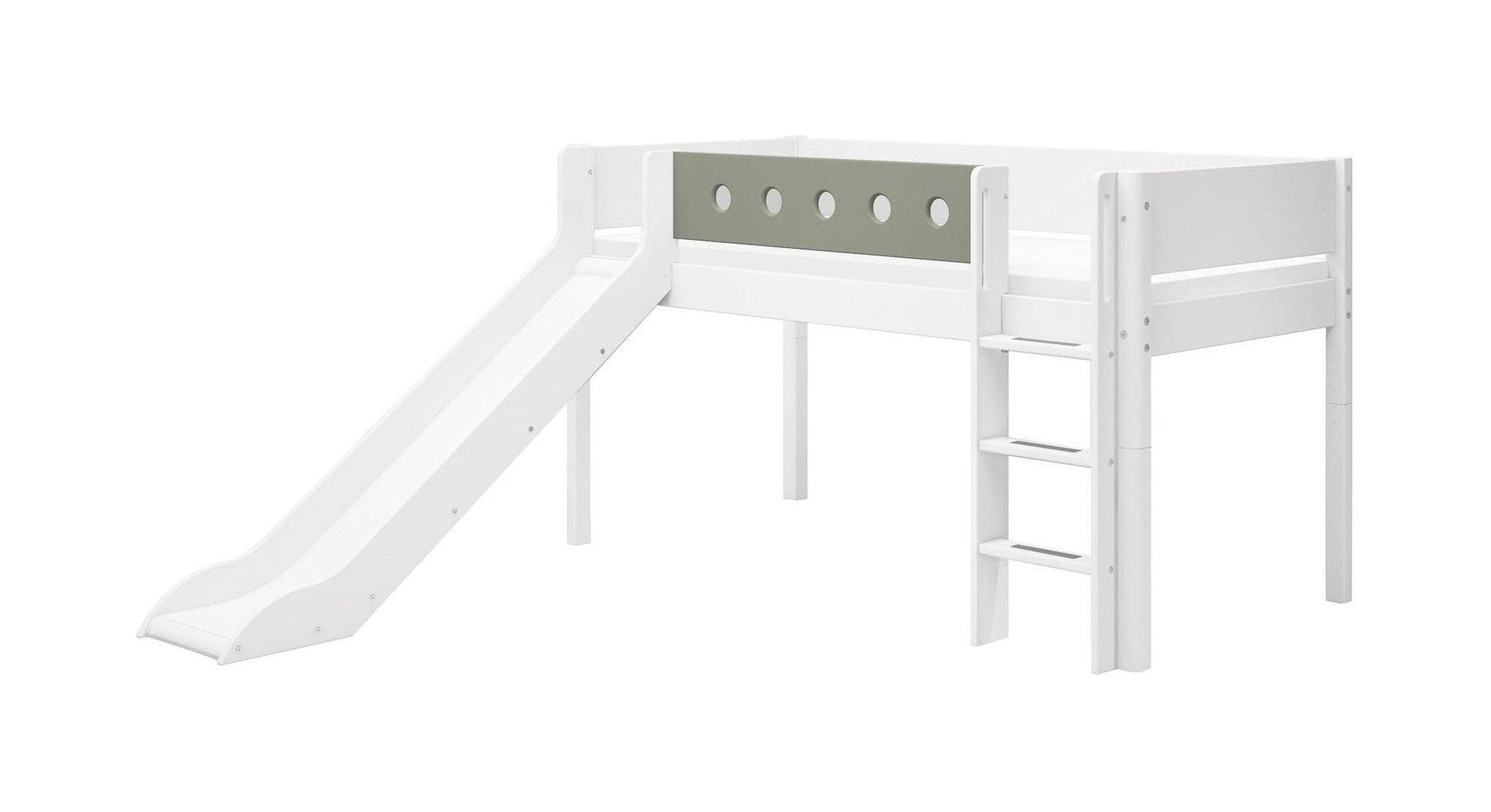 [product_category]-FLEXA Mid-high bed w. straight ladder and slide-FLEXA-5706459150260-80-17313-519-FLE-1