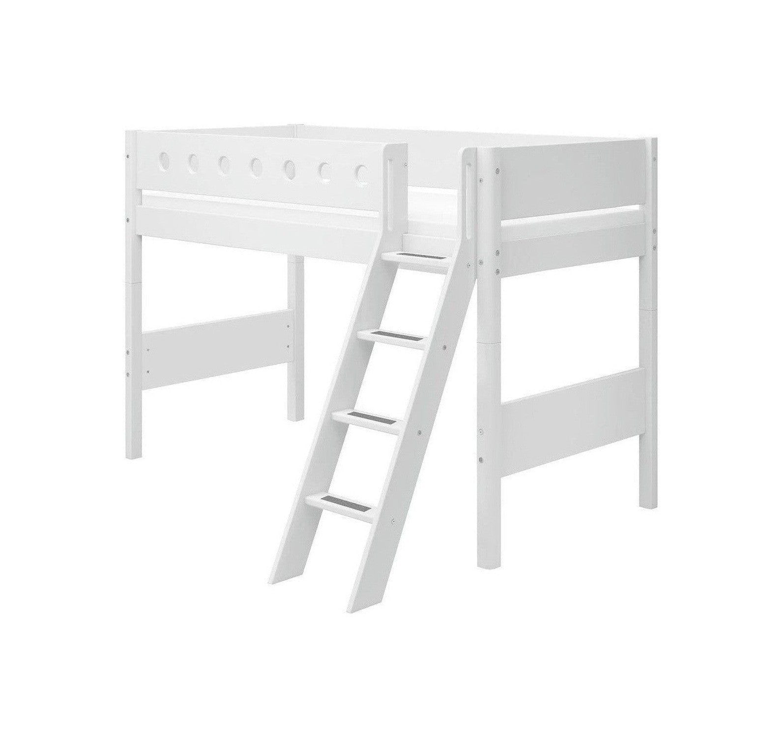 [product_category]-FLEXA Semi-high bed w. slanting ladder-FLEXA-5706459073385-80-17328-40-FLE-1