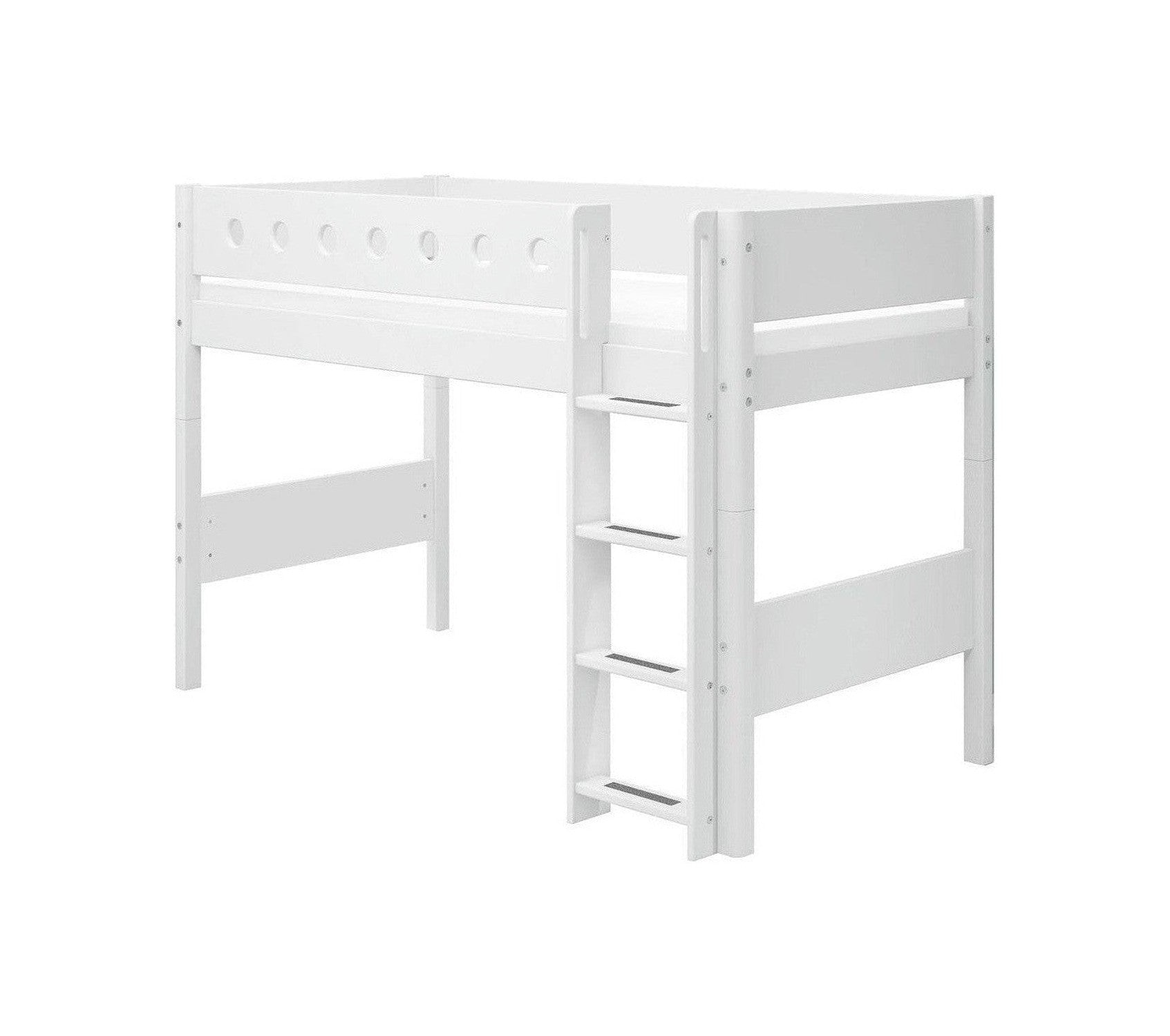 [product_category]-FLEXA Semi-high bed w. straight ladder-FLEXA-5706459073569-80-17326-40-FLE-1