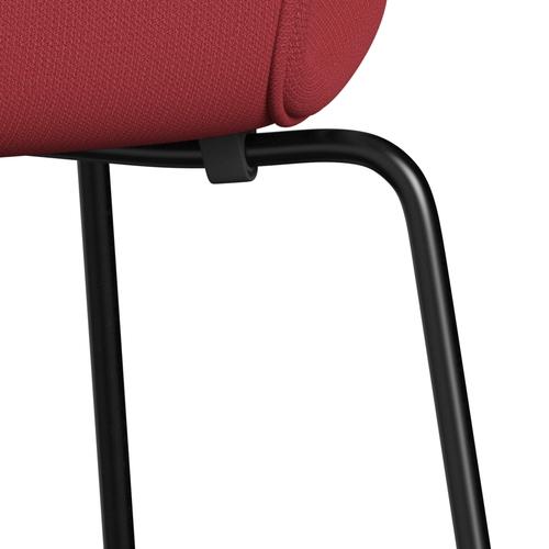 [product_category]-Fritz Hansen 3107 Chair Full Upholstery, Black/Capture Instant Red-Fritz Hansen-3107FU-CP5401-DRBL-FRI-7