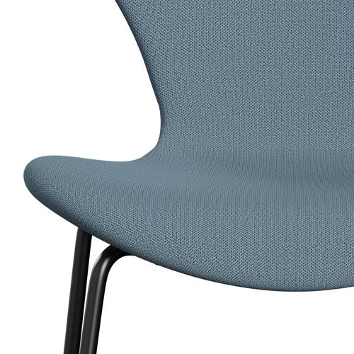 [product_category]-Fritz Hansen 3107 Chair Full Upholstery, Black/Capture Soft Blue-Fritz Hansen-3107FU-CP5001-DRBL-FRI-6