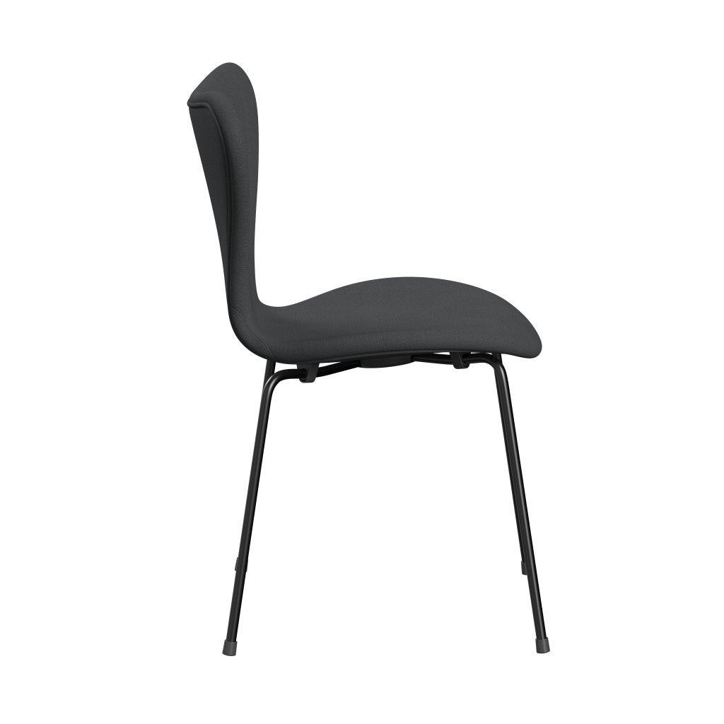 [product_category]-Fritz Hansen 3107 Chair Full Upholstery, Black/Christianshavn Grey Uni-Fritz Hansen-3107FU-CH1172-DRBL-FRI-3