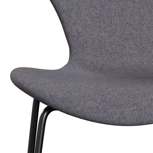 [product_category]-Fritz Hansen 3107 Chair Full Upholstery, Black/Divina Md Soft Blue Grey-Fritz Hansen-3107FU-DMD733-DRBL-FRI-6