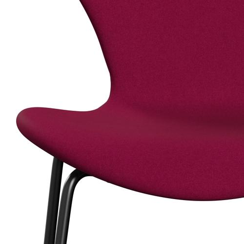 [product_category]-Fritz Hansen 3107 Chair Full Upholstery, Black/Divina Pink Dark-Fritz Hansen-3107FU-DIV662-DRBL-FRI-6