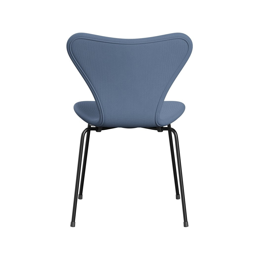 [product_category]-Fritz Hansen 3107 Chair Full Upholstery, Black/Fame Grey Blue-Fritz Hansen-3107FU-F66130-DRBL-FRI-4