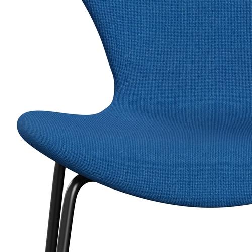 [product_category]-Fritz Hansen 3107 Chair Full Upholstery, Black/Hallingdal Light Blue-Fritz Hansen-3107FU-HAL723-DRBL-FRI-6