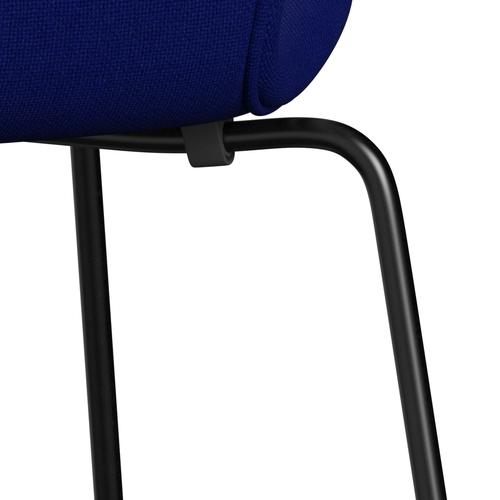 [product_category]-Fritz Hansen 3107 Chair Full Upholstery, Black/Hallingdal Ultra Marine-Fritz Hansen-3107FU-HAL753-DRBL-FRI-7