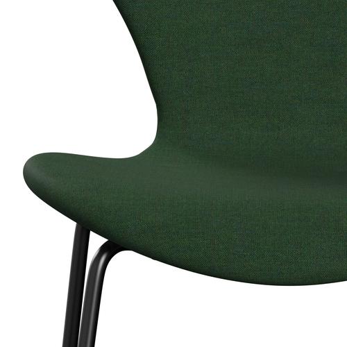 [product_category]-Fritz Hansen 3107 Chair Full Upholstery, Black/Remix Grass Green-Fritz Hansen-3107FU-REM982-DRBL-FRI-6