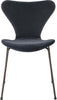 Fritz Hansen 3107 Chair Full Upholstery, Brown Bronze/Belfast Velvet Midnight Blue