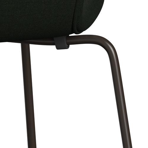 [product_category]-Fritz Hansen 3107 Chair Full Upholstery, Brown Bronze/Canvas Dark Green-Fritz Hansen-3107FU-CA0996-DBPC-FRI-7