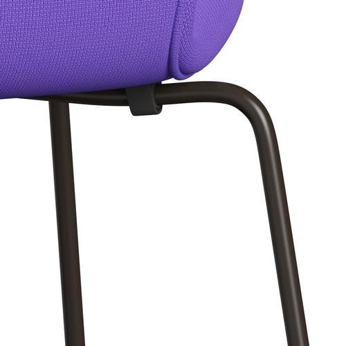 [product_category]-Fritz Hansen 3107 Chair Full Upholstery, Brown Bronze/Fame Violet Light-Fritz Hansen-3107FU-F65083-DBPC-FRI-7