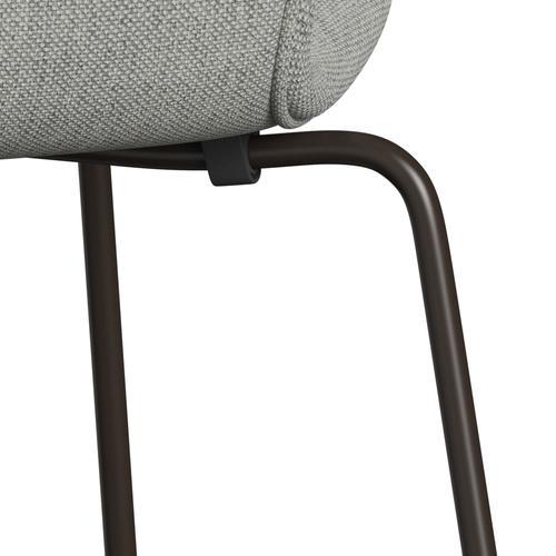 [product_category]-Fritz Hansen 3107 Chair Full Upholstery, Brown Bronze/Hallingdal White/Grey-Fritz Hansen-3107FU-HAL110-DBPC-FRI-7