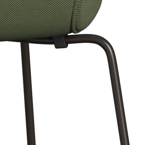 [product_category]-Fritz Hansen 3107 Chair Full Upholstery, Brown Bronze/Steelcut Trio Soft Green-Fritz Hansen-3107FU-STR946-DBPC-FRI-7