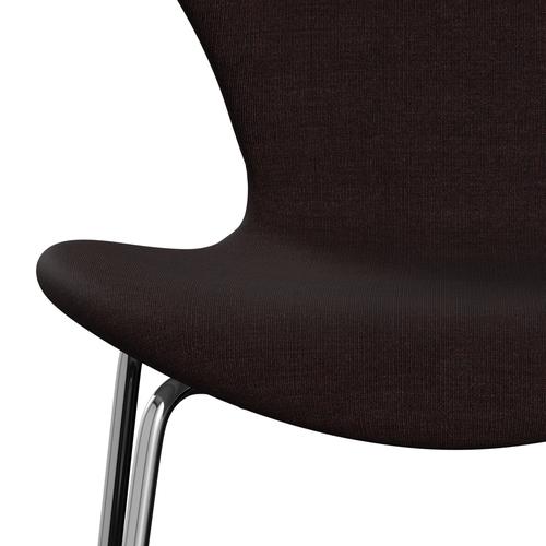 [product_category]-Fritz Hansen 3107 Chair Full Upholstery, Chrome/Canvas Black Light-Fritz Hansen-3107FU-CA0374-CST-FRI-6