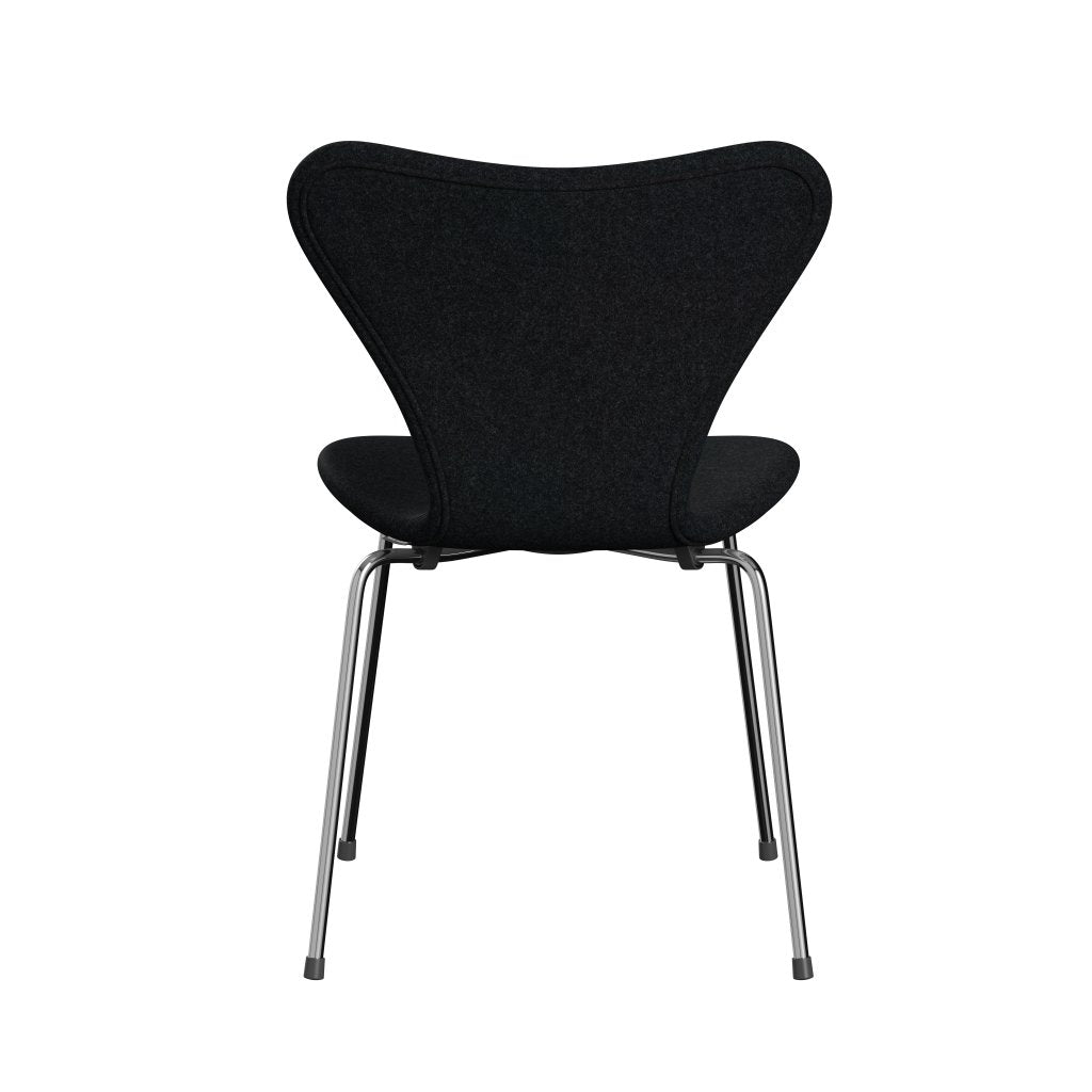 [product_category]-Fritz Hansen 3107 Chair Full Upholstery, Chrome/Divina Md Black-Fritz Hansen-3107FU-DMD193-CST-FRI-4