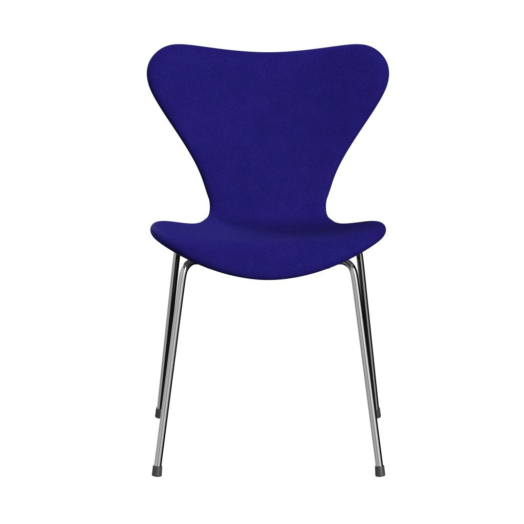 [product_category]-Fritz Hansen 3107 Chair Full Upholstery, Chrome/Divina Petrol Blue-Fritz Hansen-3107FU-DIV686-CST-FRI-1