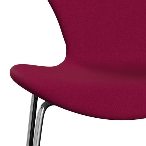 [product_category]-Fritz Hansen 3107 Chair Full Upholstery, Chrome/Divina Pink Dark-Fritz Hansen-3107FU-DIV662-CST-FRI-6