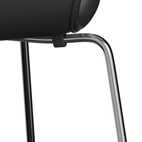 [product_category]-Fritz Hansen 3107 Chair Full Upholstery, Chrome/Essential Black-Fritz Hansen-3107FU-STBLA-CST-FRI-7