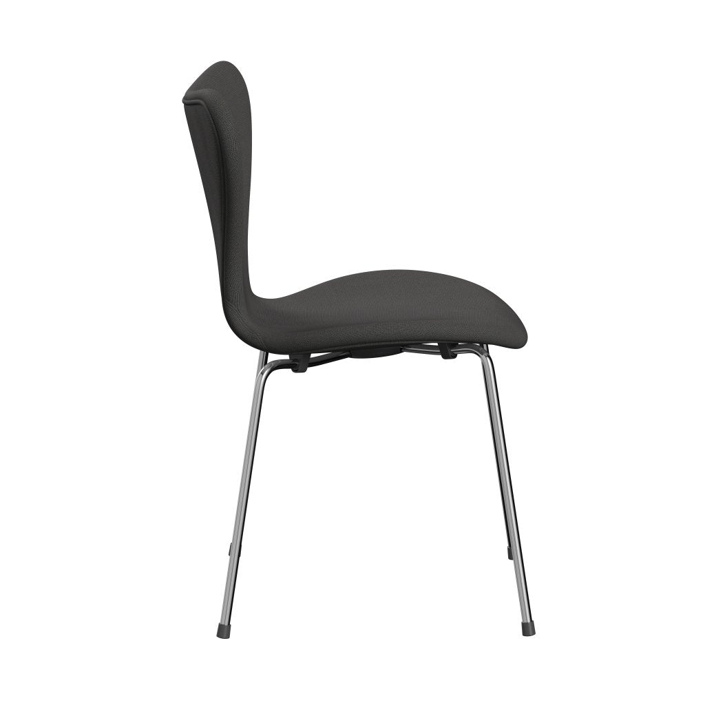 [product_category]-Fritz Hansen 3107 Chair Full Upholstery, Chrome/Fame Dark Grey-Fritz Hansen-3107FU-F61133-CST-FRI-3