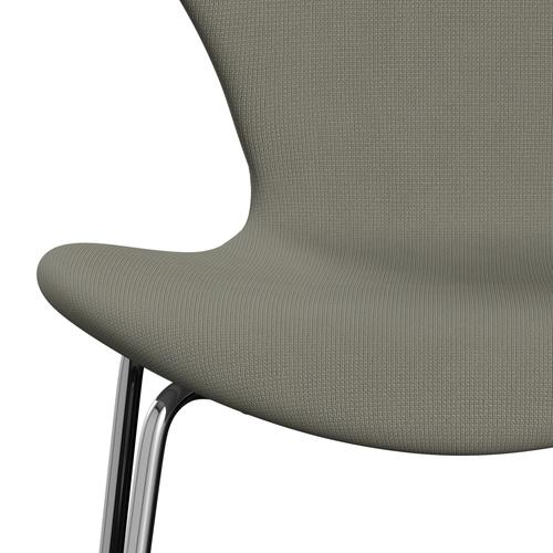 [product_category]-Fritz Hansen 3107 Chair Full Upholstery, Chrome/Fame Grey (F61136)-Fritz Hansen-3107FU-F61136-CST-FRI-6