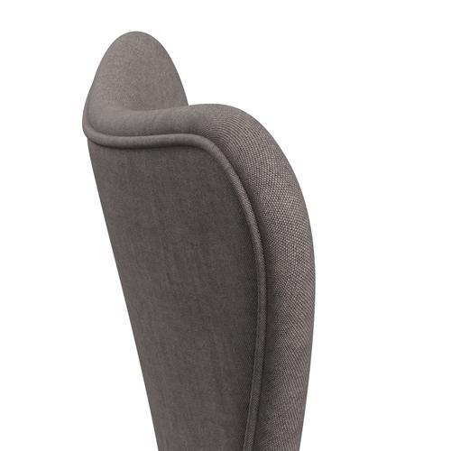 [product_category]-Fritz Hansen 3107 Chair Full Upholstery, Chrome/Remix Dark Grey (Rem136)-Fritz Hansen-3107FU-REM136-CST-FRI-5