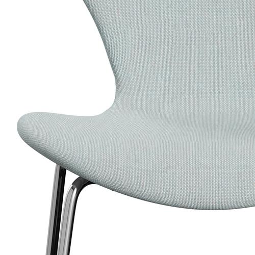 [product_category]-Fritz Hansen 3107 Chair Full Upholstery, Chrome/Sunniva 2 White/Light Blue-Fritz Hansen-3107FU-SV723-CST-FRI-6