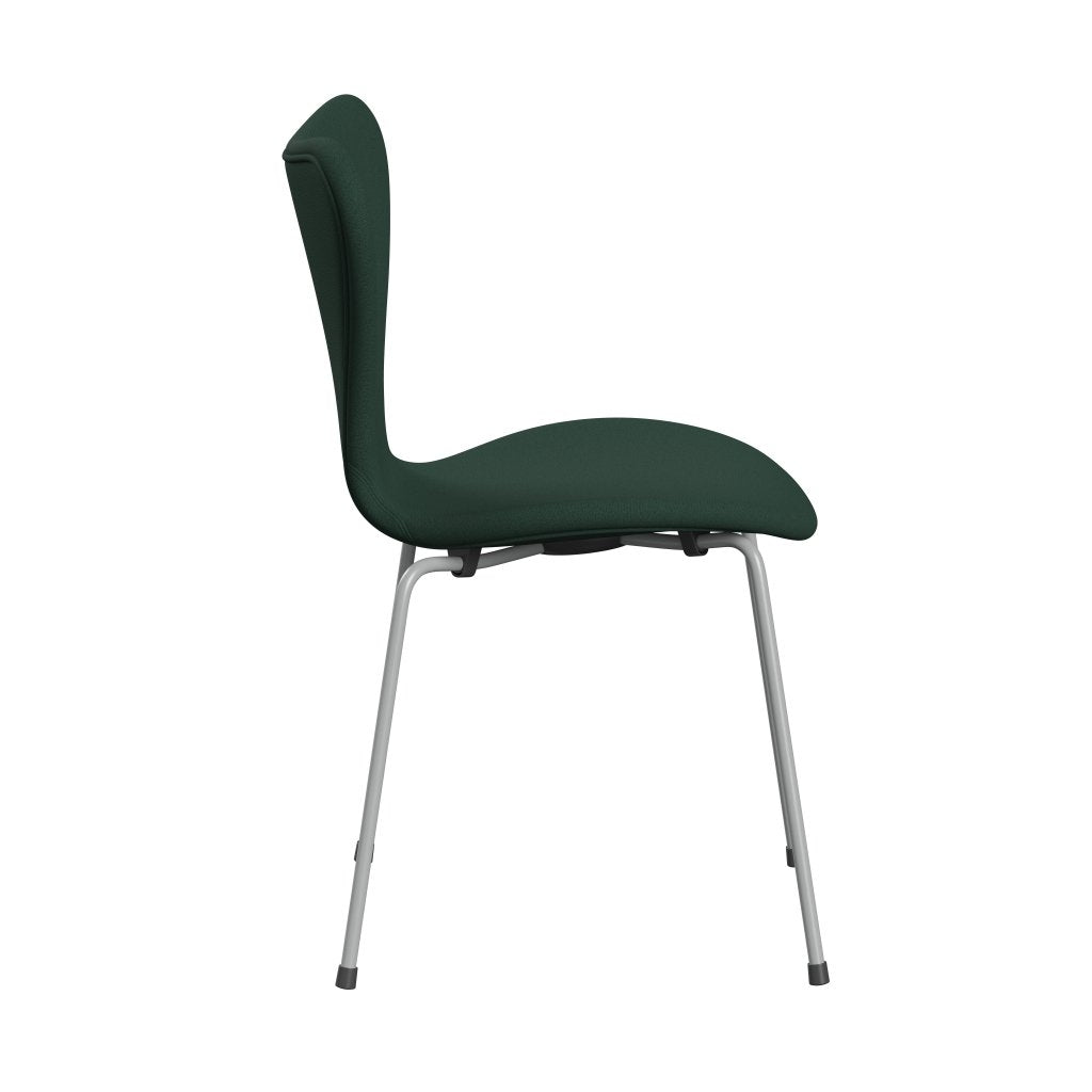 [product_category]-Fritz Hansen 3107 Chair Full Upholstery, Nine Grey/Christianshavn Dark Green Uni-Fritz Hansen-3107FU-CH1160-DRNIGR-FRI-3