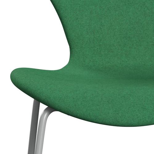 [product_category]-Fritz Hansen 3107 Chair Full Upholstery, Nine Grey/Divina Melange Green-Fritz Hansen-3107FU-DIM937-DRNIGR-FRI-6