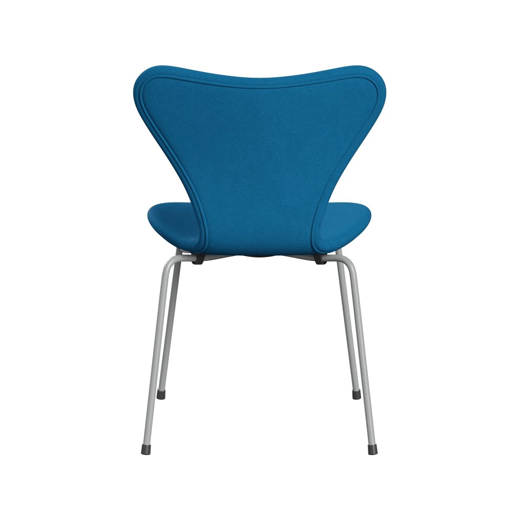 [product_category]-Fritz Hansen 3107 Chair Full Upholstery, Nine Grey/Divina Turquoise-Fritz Hansen-3107FU-DIV826-DRNIGR-FRI-4