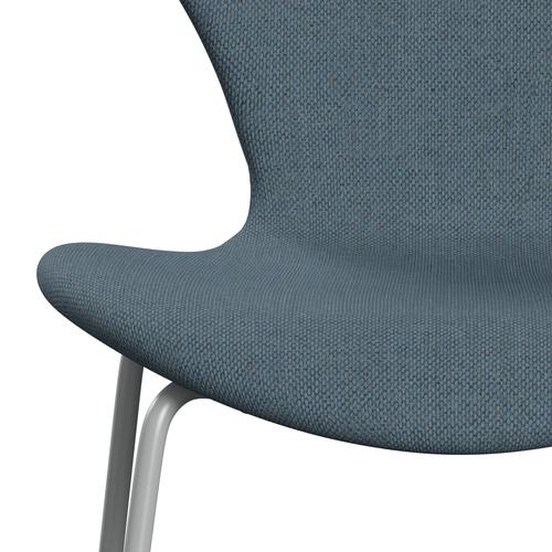 [product_category]-Fritz Hansen 3107 Chair Full Upholstery, Nine Grey/Re Wool Natural/Light Blue-Fritz Hansen-3107FU-REW768-DRNIGR-FRI-6