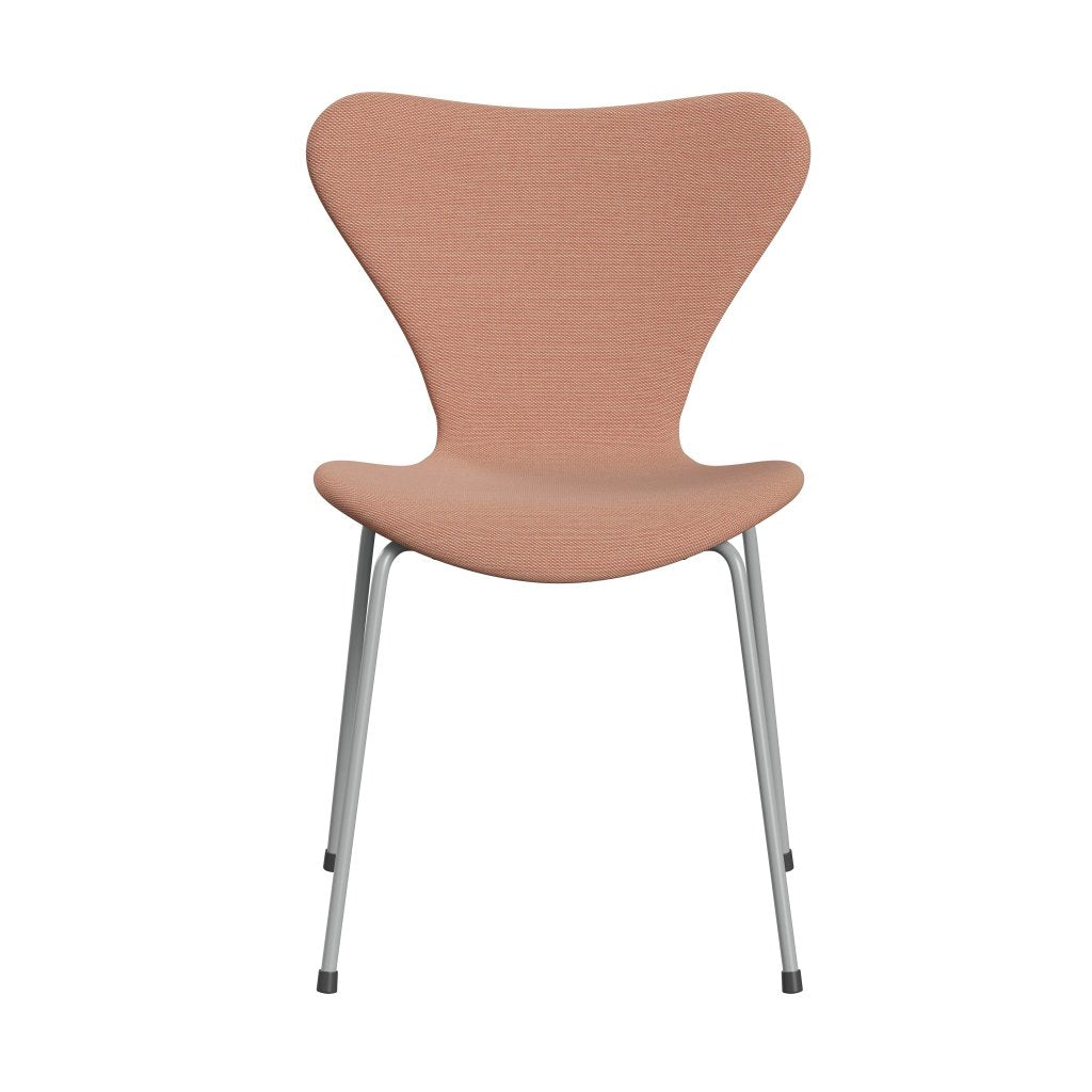 [product_category]-Fritz Hansen 3107 Chair Full Upholstery, Nine Grey/Steelcut Trio White & Red-Fritz Hansen-3107FU-STR515-DRNIGR-FRI-1