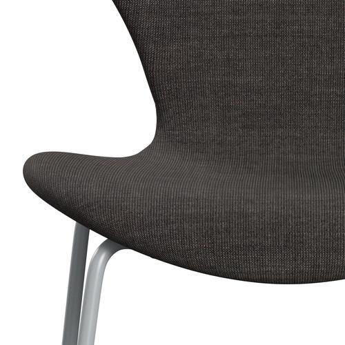 [product_category]-Fritz Hansen 3107 Chair Full Upholstery, Silver Grey/Canvas Dark Grey-Fritz Hansen-3107FU-CA0154-SIGREY-FRI-6