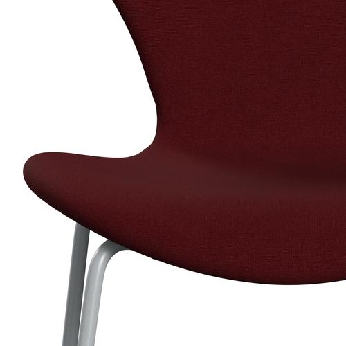 [product_category]-Fritz Hansen 3107 Chair Full Upholstery, Silver Grey/Christianshavn Red Uni-Fritz Hansen-3107FU-CH1140-SIGREY-FRI-6